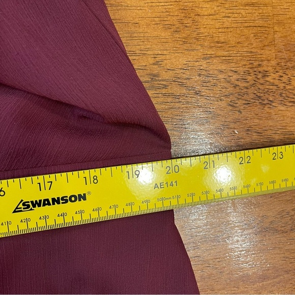 David’s Bridal maroon one shoulder bridesmaid dress size 18 - Picture 8 of 8